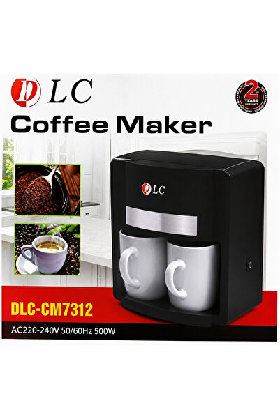 GENERAL Coffee Maker with 2 Porcelain Cups, 0.3L Capacity, 500W, Black Color,...