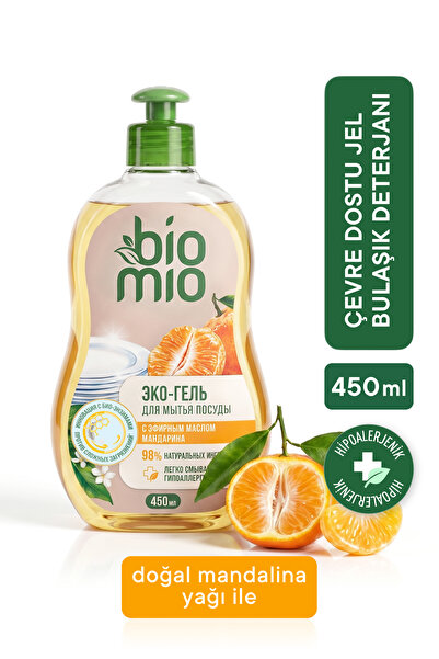 BioMio %98 Doğal İçerikli Hipoalerjenik Mandalina Özlü Çevre Dostu Bulaşık De...