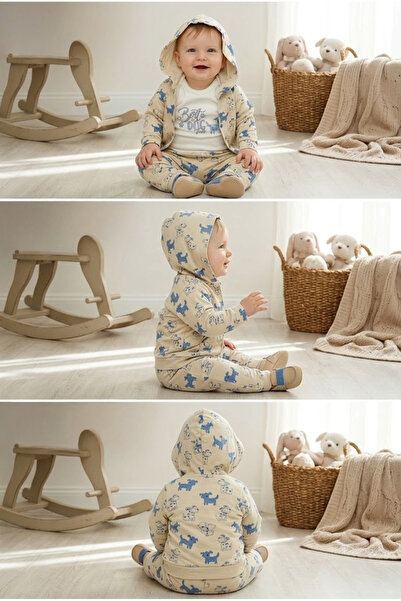 meyastore Baby Boy Suit with Dog Pattern