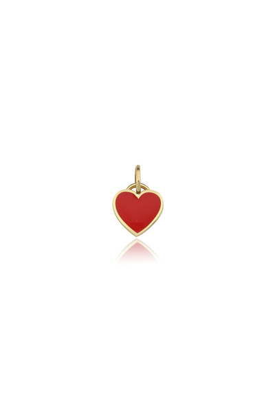 Cherry by Özkonak Düz Kırmızı Kalp Charm