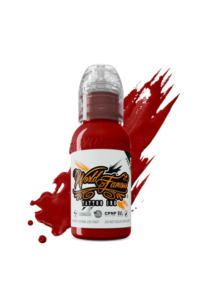 world famous Master Mike Red - World Famous Ink Dövme Boyası - 1oz/30ml