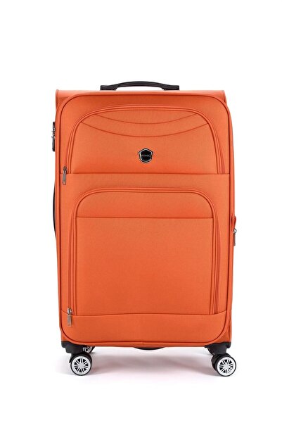 Fossil Turuncu Unisex Büyük Boy Kumaş Valiz