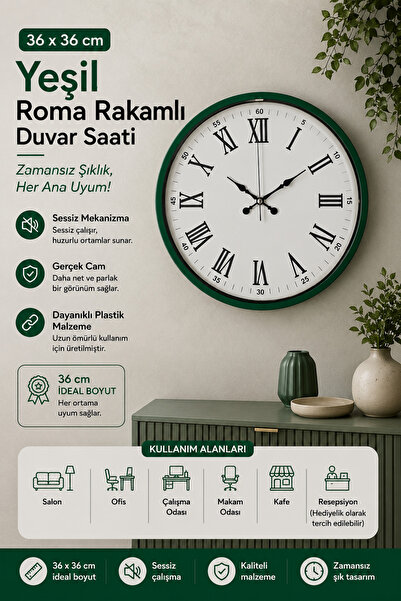 ZENTİME 36 Cm Plastik Duvar Saati