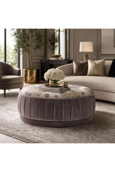 PAN HOME Obab Ottoman - Grey