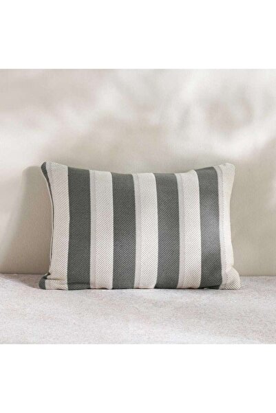 PAN HOME Patio Stripe Indoor / Outdoor Filled Cushion 35x50cm- Seafoam