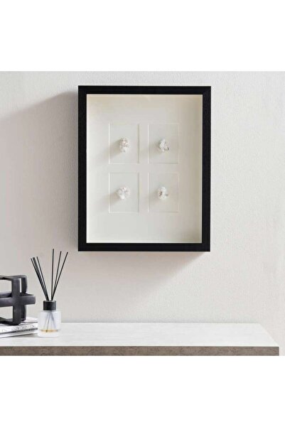PAN HOME Calcite Crystal Stone Shadow Box 40x50cm - White