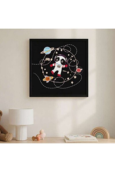 PAN HOME Astro Space Led Framed Wall Art 43x43cm - Multicolor