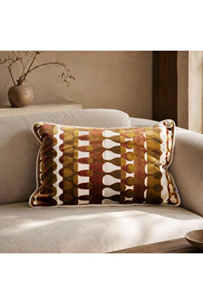 PAN HOME وسادة فيرونا ماتريكس بحشوة بديلة للريش - 40x60 سم - خريف