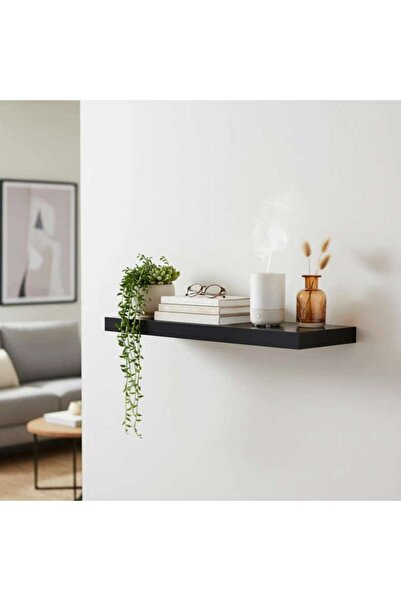 PAN HOME Floating Wall Shelf 24x4x60cm - Black