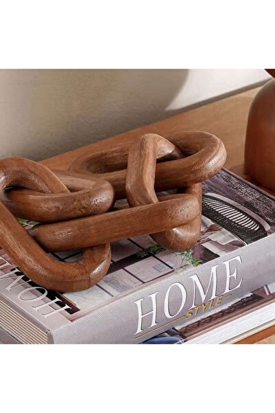 PAN HOME Almond Wooden Decor Chain 35x7x2cm - Natural