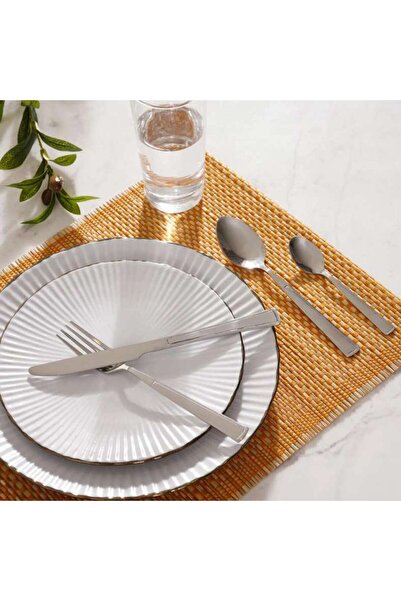 PAN HOME طقم أدوات مائدة إيلينا 24 قطعة - كروم