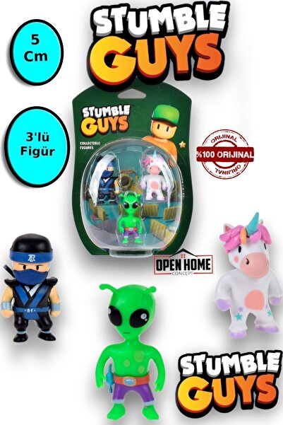 TOYFEST مجسمات ستومبل جيز 3 قطع - 5 سم - أخضر أليان نينجا كاي مايور - 3 قطع