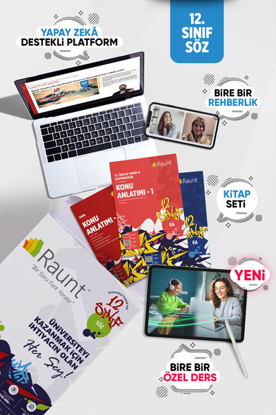 Raunt Premium YKS 2027 Sözel Hazırlık Seti - 30 Canlı Özel Ders + Birebir Sın...