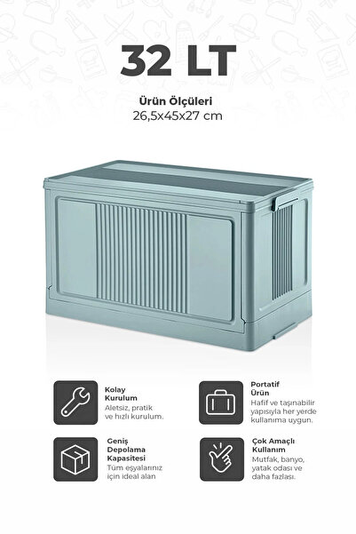 Kitchen Life Tekli İstiflenebilir Portatif Katlanabilir Çok Amaçlı Organizer ...