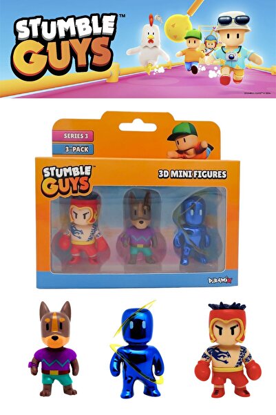 TOYFEST Stumble Guys 3 lü Mini Figür Seti Seri 3 - 5 CM - Model 8