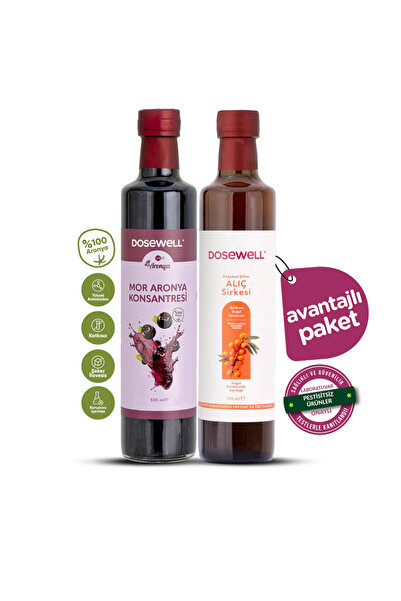 Dosewell Alıç Sirkesi ve Mor Aronya Konsantresi 2'li Paket 2x500 ml
