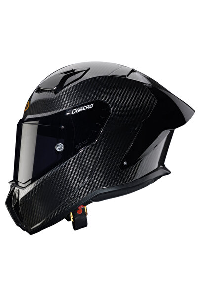 Caberg GP01 Carbon Motosiklet Kaskı Full Face Çift Vizörlü Kask Siyah/Şeffaf