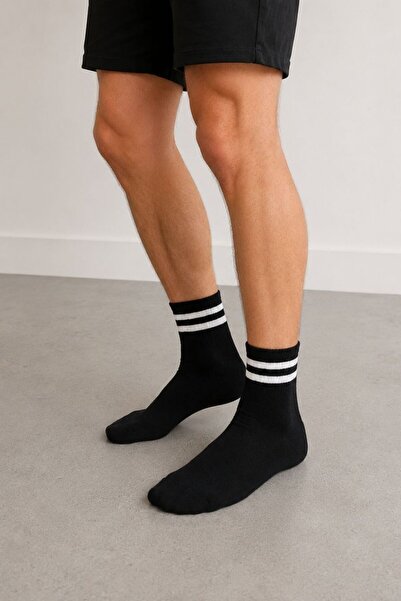 burçak çorap Unisex Striped College Tennis Socks - 80% Cotton, Breathable and...