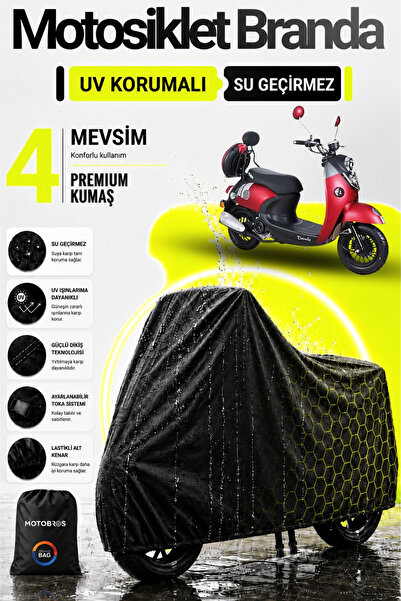 Motobros دراجة نارية كوبا العصرية باللون الأسود المقاوم للماء - القماش الأكثر...