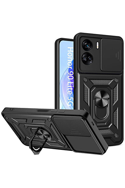 Techsuit Carcasă pentru Honor 90 Lite - Seria Techsuit CamShield - Neagră
