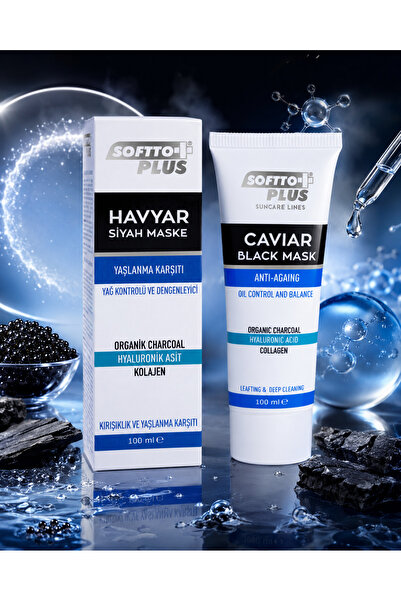 Softto Plus Mască Neagră Cu Caviar Anti-Îmbătrânire, Control Al Sebumului Și ...