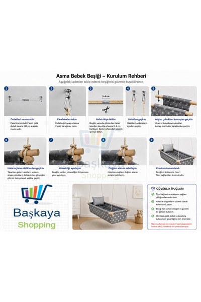 BAŞKAYA SHOPPİNG Bebek Çocuk Çingene Beşiği