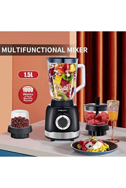 SOKANY 3-in-1 Juicer Blender SK-JB-178 1000W Multi-Function High Speed Ice Cr...