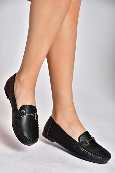 Fox Shoes P757007009 حذاء باليرينا نسائي بإبزيم أسود