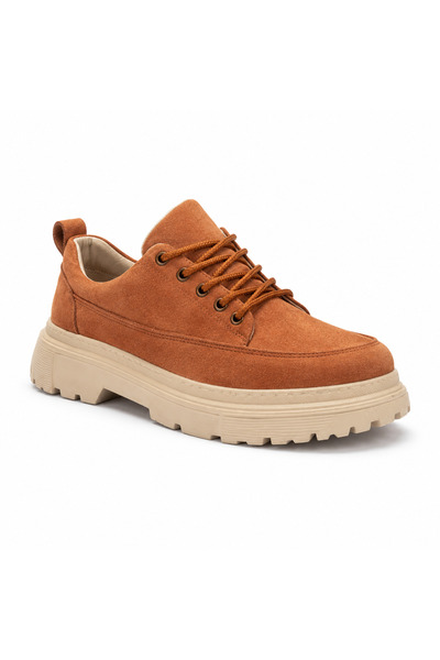 BESKAR Taba Süet Erkek Ayakkabı - Premium Smart Casual Rahat Günlük Sneaker K...