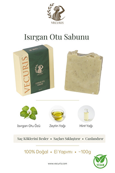 VECURIS Hacim Verici Isırgan Otu Sabunu | Isırgan Otu Ekstraktı | Doğal Sabun