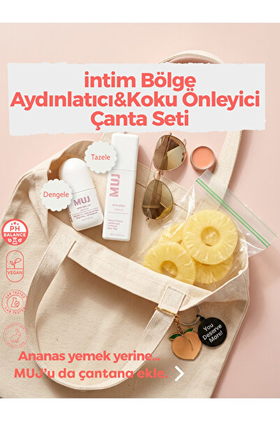 MUJ Beauty İntim Bakım İkili Aydınlatıcı Çanta Seti *Genital Aydınlatıcı Roll...