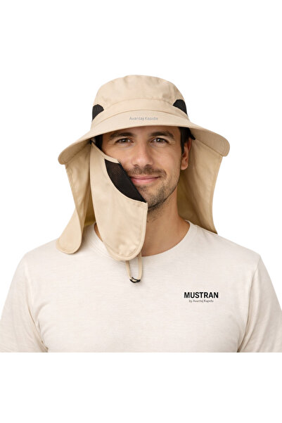 Mustran Pălărie de soare Enseli cu mască detașabilă, protecție solară, unisex...