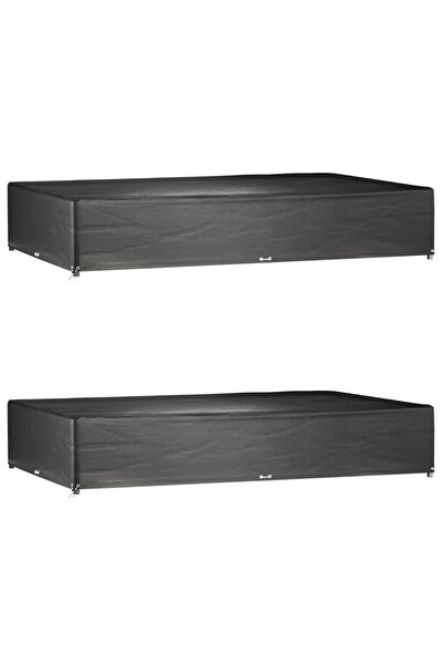 Concept Huse mobilier grădină, 2 buc, 16 ocheți, 325x205x60 cm, pătrat
