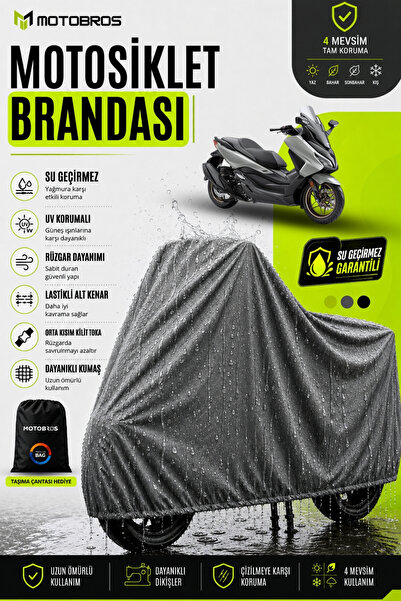 Motobros غطاء محرك رمادي متوافق مع Honda Forza 300 (أعلى سماكة) من القماش للا...