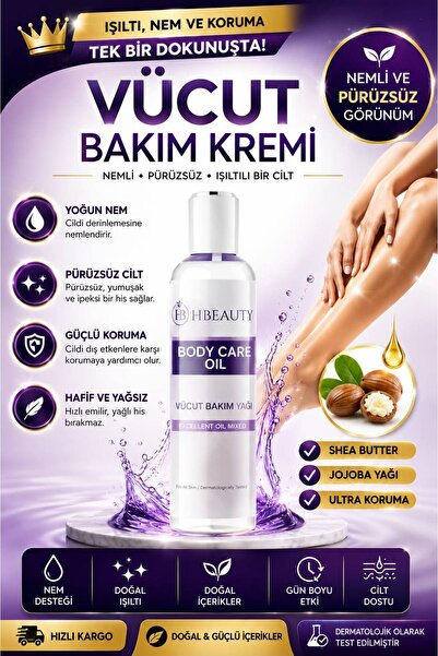 HBEAUTY Vucut Bakım Yağı Jojoba Yağı , Badem Yağı, Avokado Yağı, Hindistan Ce...