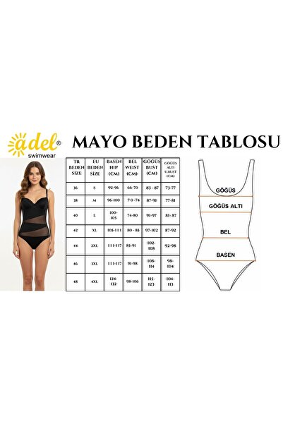 Adel swimwear Push-up Kaplı Mayo - Parlak Kumaş