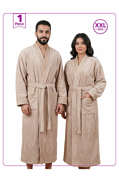 Donetella روب استحمام يونيسكس مقاس XXL بياقة كيمونو، 330 جرام/متر مربع، من ال...