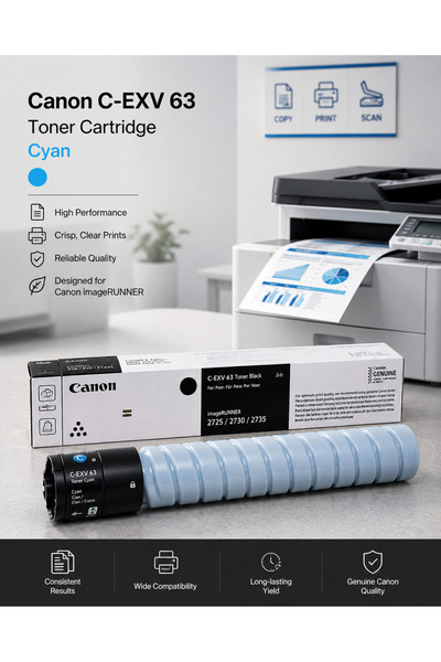 Canon حبر C-EXV 63، إنتاج 30,000 صفحة / IR2725/IR2730/IR2745 | أسود