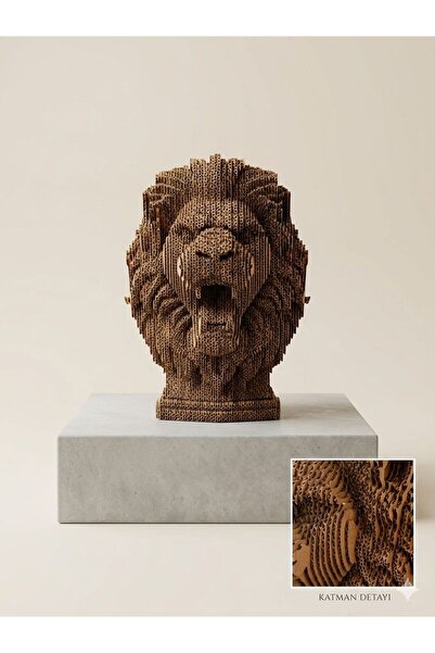 KARX Aslan 3D Puzzle, yaratıcı hobi, DIY, Kraft Karton Model Kit