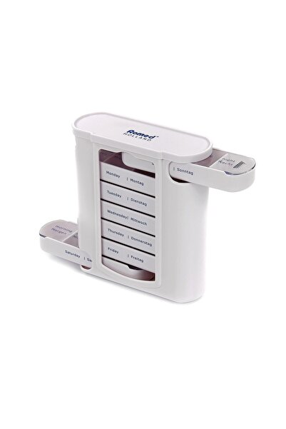 Romed Cutie organizator medicamente și suplimente pentru 7 zile, dispenser ta...