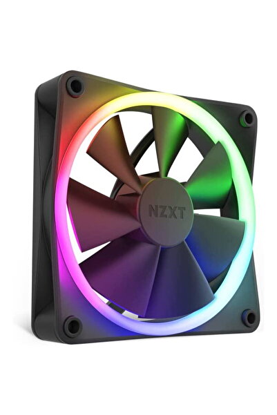 Nzxt Seria F F120 RGB, LED RGB, 120 mm, Negru mat, 3 bucăți