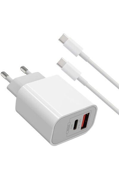 lemontti LIRFCQCPD20WA Încărcare rapidă 20W USB, USB Tip-C și cablu Tip-C-Tip...
