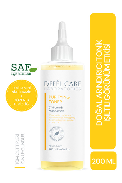 Defel Care Arındırıcı Tonik 200 ml | Gözenek Temizliği & Işıltılı Görünüm