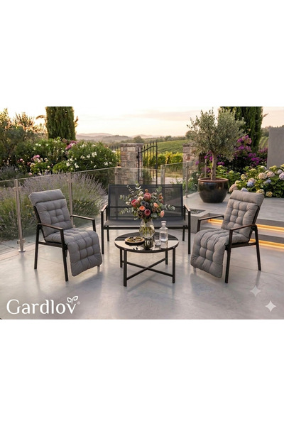 Gardlov Set Mobilier Gradina si Terasa Gardlov, Premium, Cadru Otel Galvaniza...