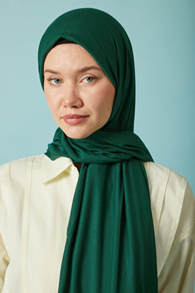 ZÜLAYS شال قطني ممشط زمردي