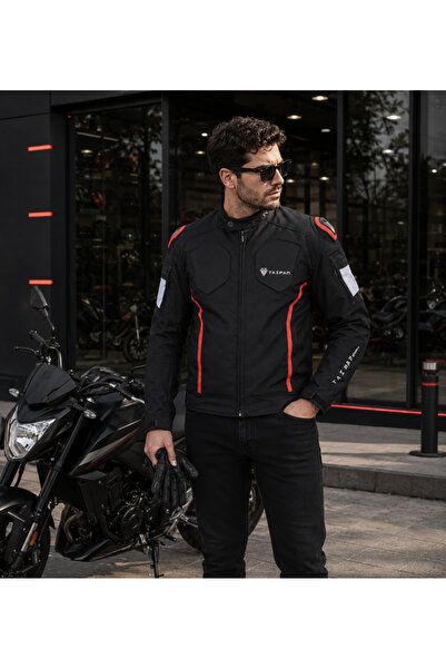 TAIPAN SPORTS Motorcu Montu Omuz Dirsek Ve Sırt Korumalı Rüzgar Geçirmez Suya...