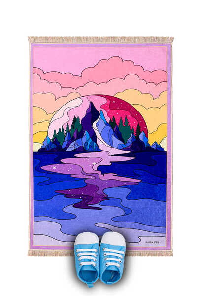 Bursa İpek Παιδικό χαλάκι και χαλάκι παιχνιδιού Pink Clouds Velvet