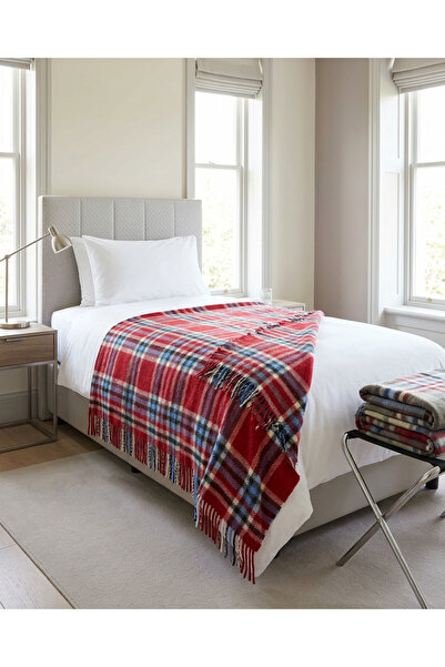 GENÇEV HOME COLLECTİONS 100% Pure Wool Scotch Single - Tv Blanket 160X220 Woo...