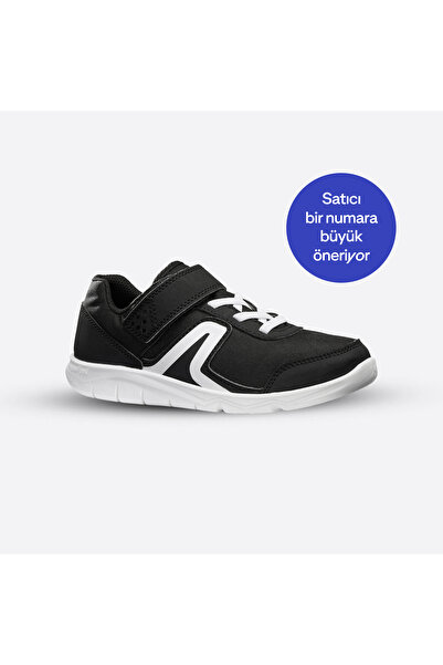 Decathlon Pantofi sport negri cu velcro pentru copii Pw 100