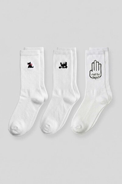 ablukaonline Șosete lungi de tenis pentru colegiu, model cu imprimeu pentru b...